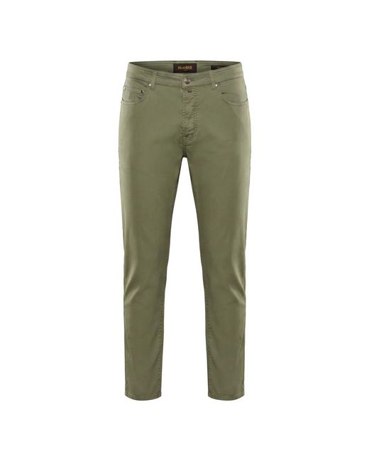 Moorer Green Slim Fit Jeans for men