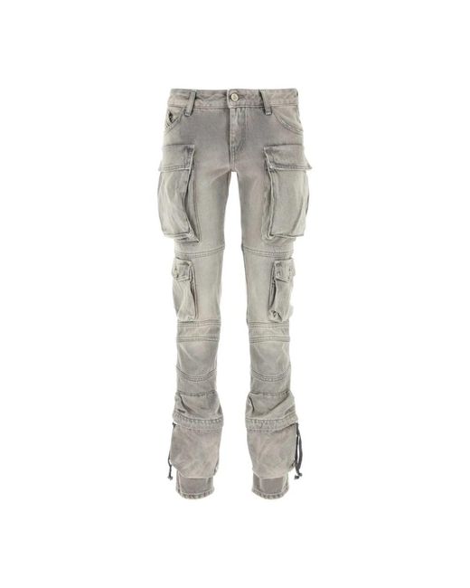 The Attico Gray Slim Fit Jeans