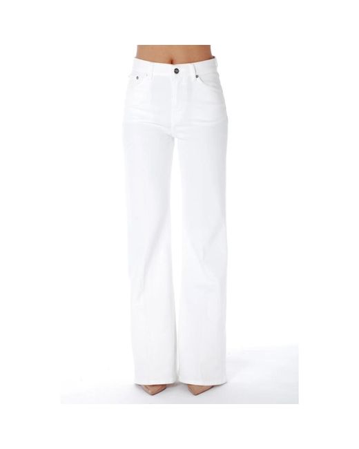 Dondup White Wide Trousers