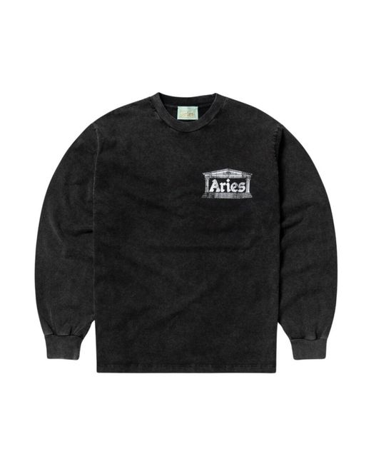 Aries Antikes Tempel Langarm Tee in Black für Herren
