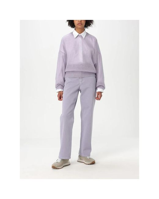 Brunello Cucinelli Purple Cashmere Pullover-Pullover