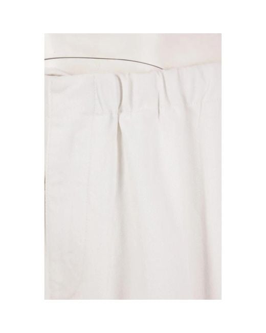 Jil Sander White Wide Trousers for men
