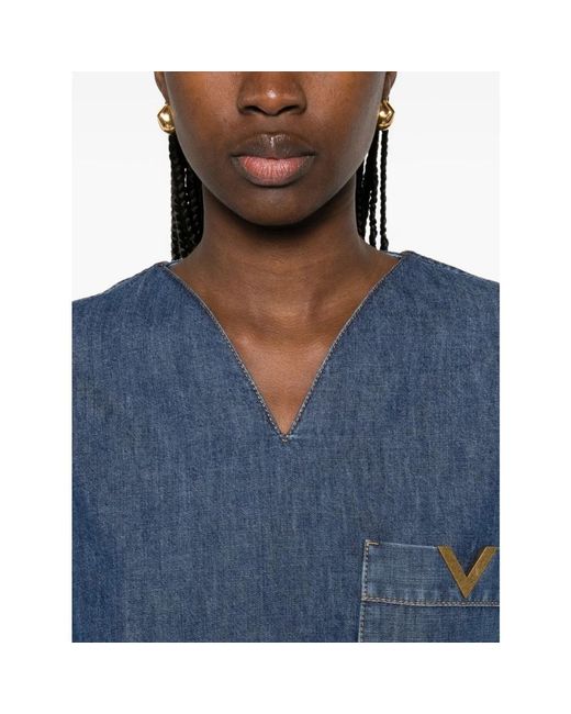 Valentino Garavani Blue Blouses
