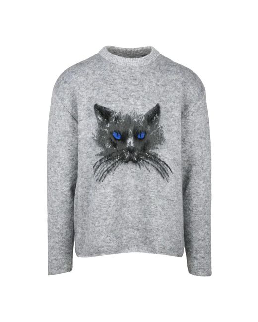 Givenchy Round-Neck Knitwear in het Gray voor heren