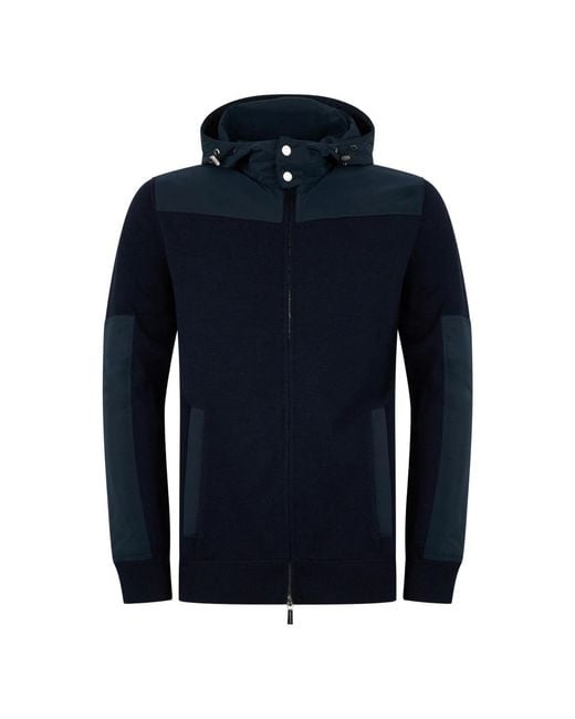 Moorer Blue Zip-Throughs for men