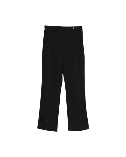 Elisabetta Franchi Black Cropped Trousers