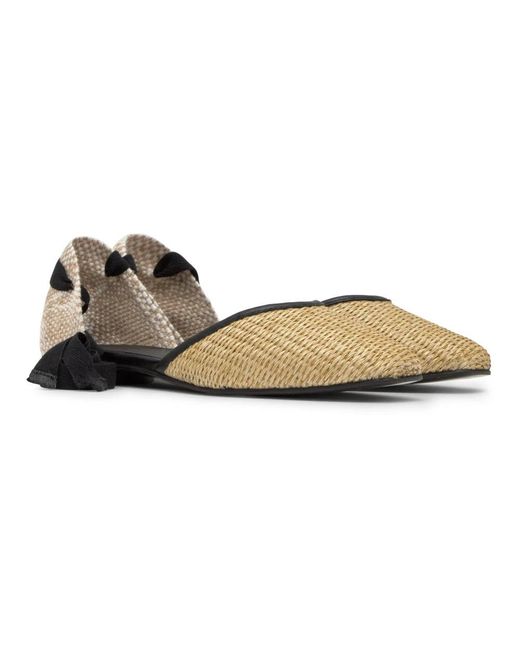 Castaner Metallic Ballerina Shoes
