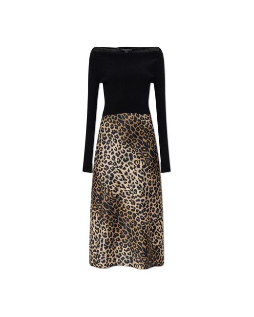 AllSaints Kleedjes ,Zwart ,Tweed Tweedelige Jurk Hera in het Black