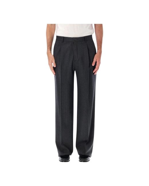 Lardini Black Wide Trousers for men