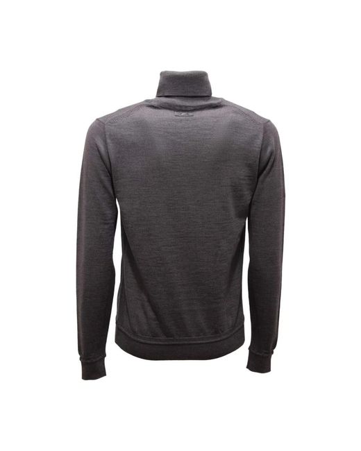 Herno Truien & Vesten ,Grijs ,Wol Wollen Coltrui Dolcevita-Stijl in het Gray voor heren