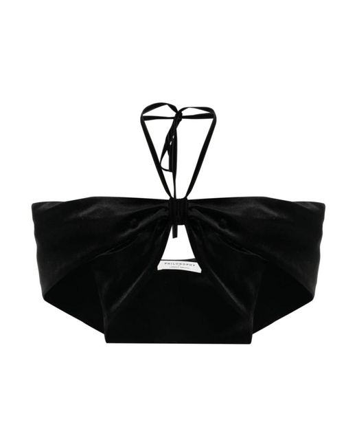 Philosophy Di Lorenzo Serafini Black Sleeveless Tops