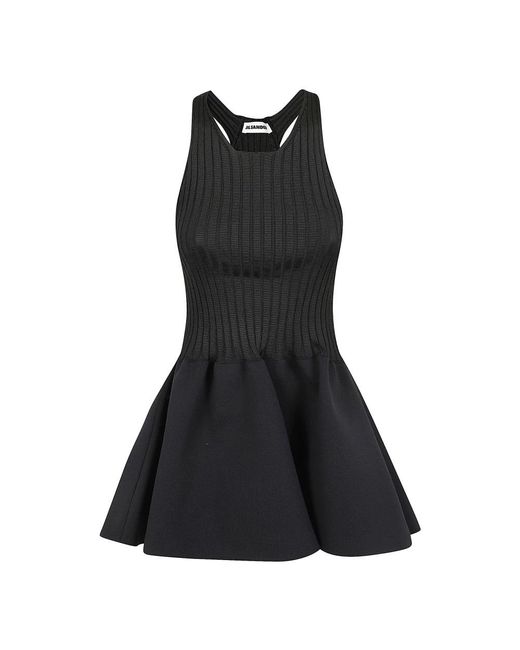 Jil Sander Black Short Dresses