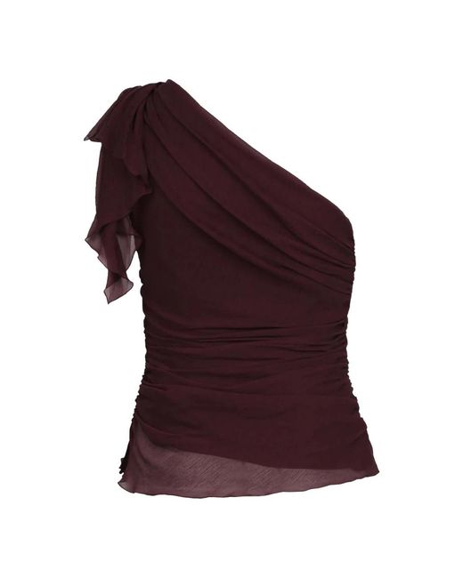 Victoria Beckham Purple Sleeveless Tops