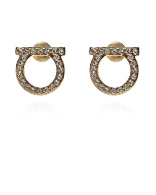 Ferragamo Metallic Logo-ohrringe