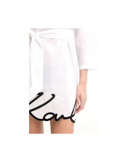 Karl Lagerfeld White Short Dresses