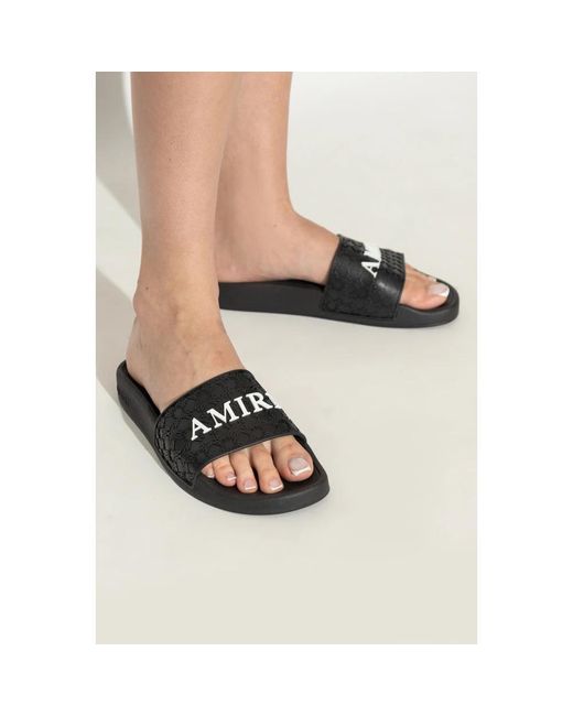 Amiri Black Sliders