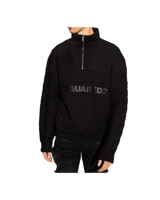 DSquared² Black Zip-Throughs for men