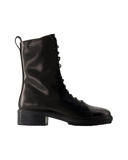 Aeyde Black Lace-Up Boots