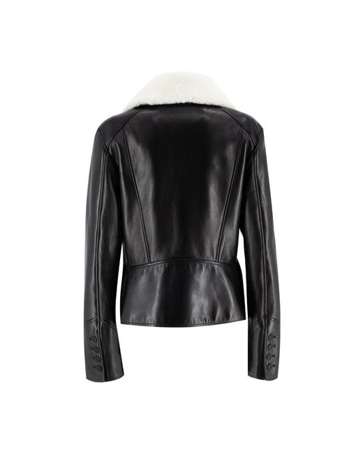 Ermanno Scervino Black Leather Jackets