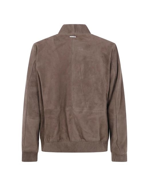 Michael Kors Brown Bomber Jackets for men