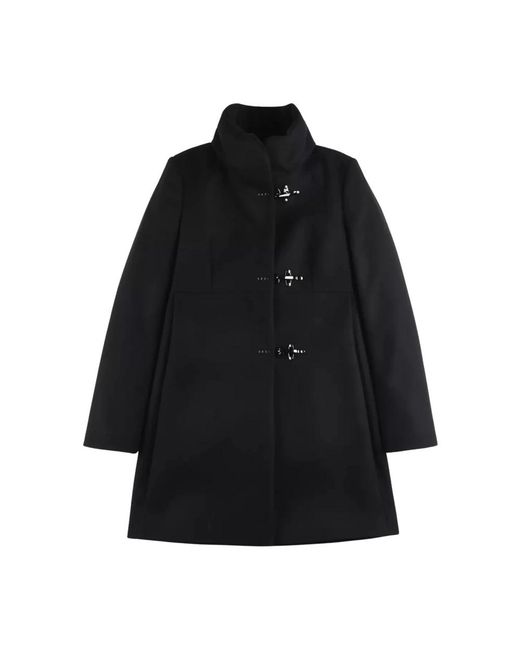 Fay Black Single-Breasted Coats