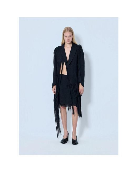 Yohji Yamamoto Blue Midi Skirts