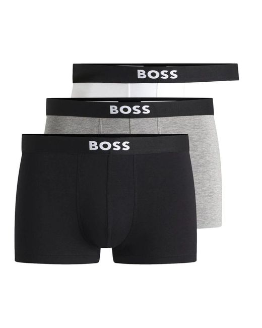 Boss Elastische Baumwoll-Boxer-Trunk-Set in Black für Herren