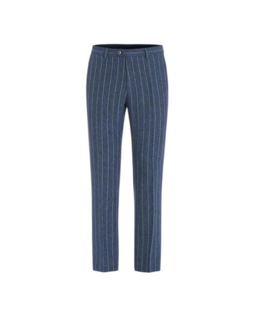 Oscar Jacobson Blue Suit Trousers for men