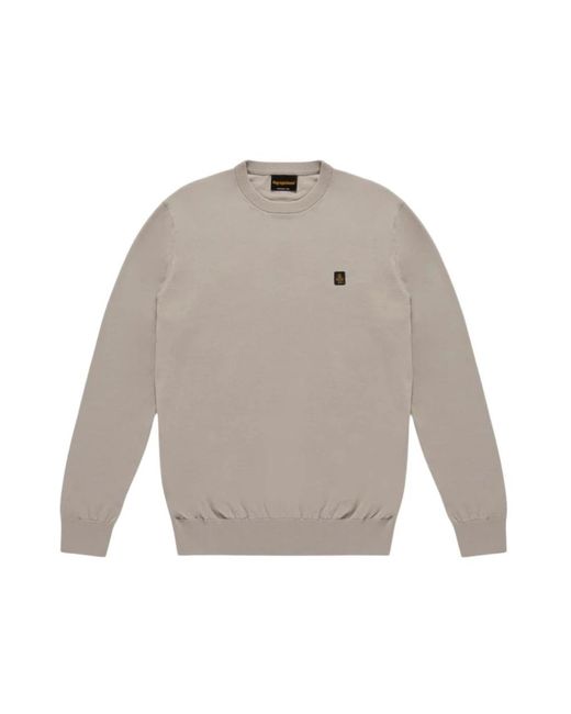 Refrigiwear Gray Round-Neck Knitwear for men