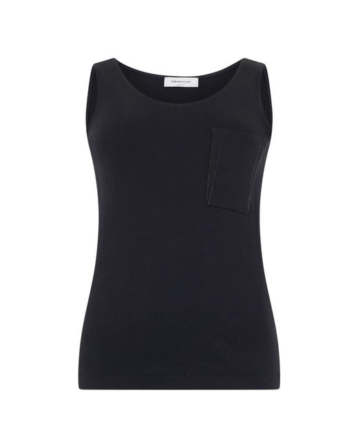 Fabiana Filippi Blue Sleeveless Tops