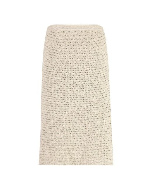 Bottega Veneta Natural Midi Skirts