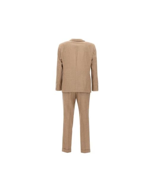 Boss Single Breasted Suits in het Natural voor heren