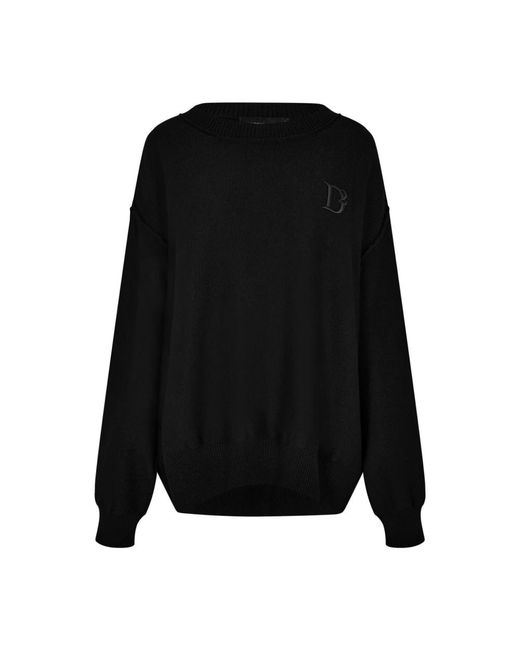 DSquared² Black Round-Neck Knitwear
