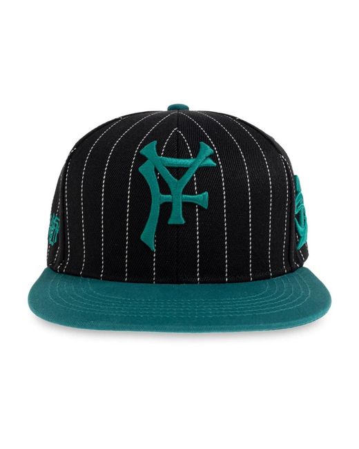 PDF Gestreifte Baseball Cap in Green für Herren