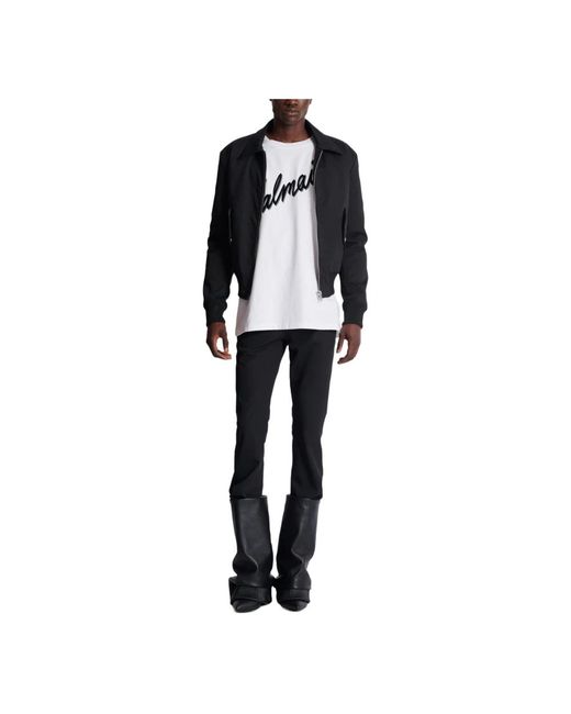 Balmain T-Shirt Met Geborduurd Logo in het White voor heren