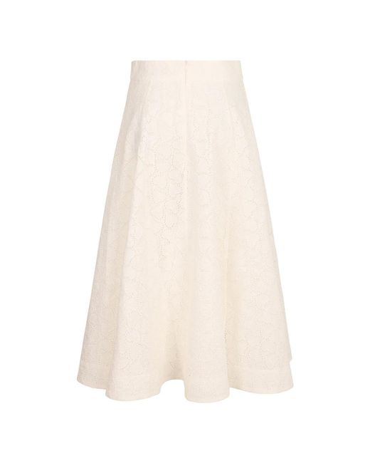 Midi Skirts di Zimmermann in Natural