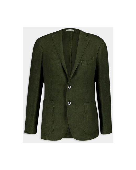 Boglioli Green Single Breasted Suits for men