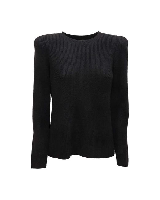 Elisabetta Franchi Black Round-Neck Knitwear