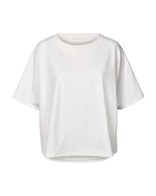 Rabens Saloner White Weißes t-shirt margot top