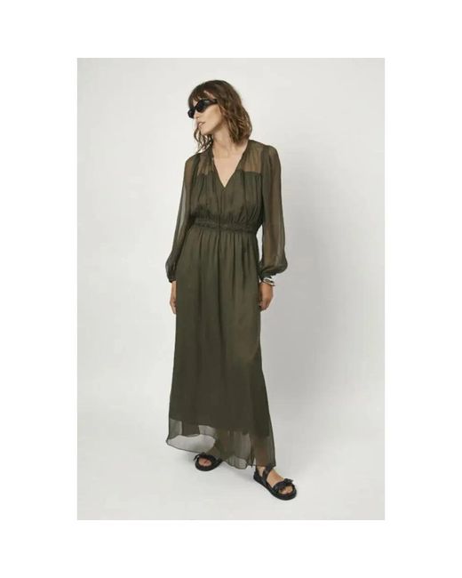 Dante 6 Kleedjes ,Groen ,Polyester Absolute Maxi Jurk in het Gray