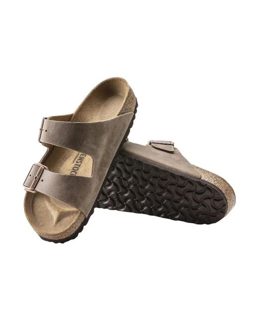 Birkenstock Brown Sliders for men