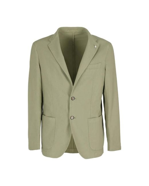 L.b.m. 1911 Green Soft Lyocell Blend Blazer for men