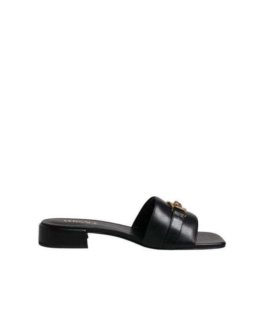 Versace Black Sliders