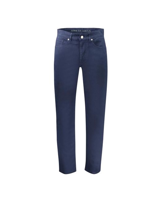 North Sails Blue Straight Trousers for men