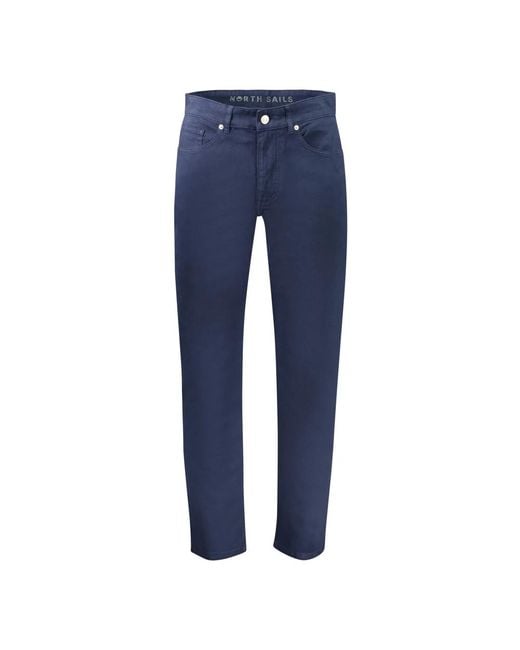 North Sails Blue Straight Trousers for men