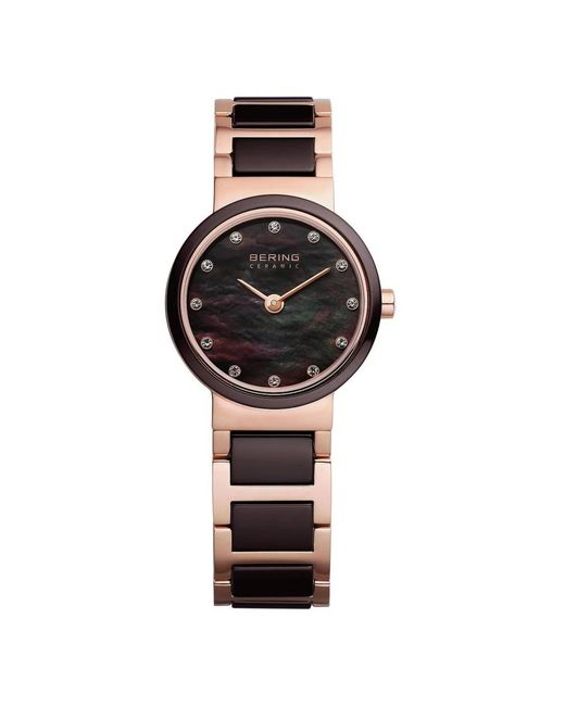 Bering Black Runde Uhr
