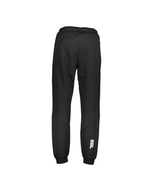 Fila Broeken ,Zwart ,Sportieve Elastische Taillebroek Met Manchetten in het Black voor heren