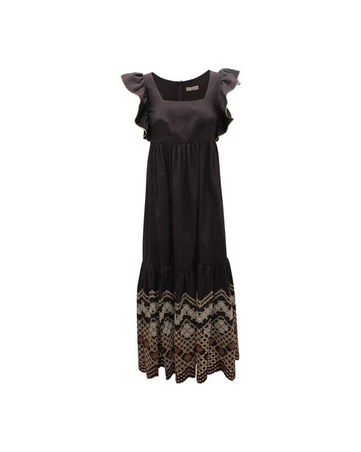 D.exterior Black Maxi Dresses