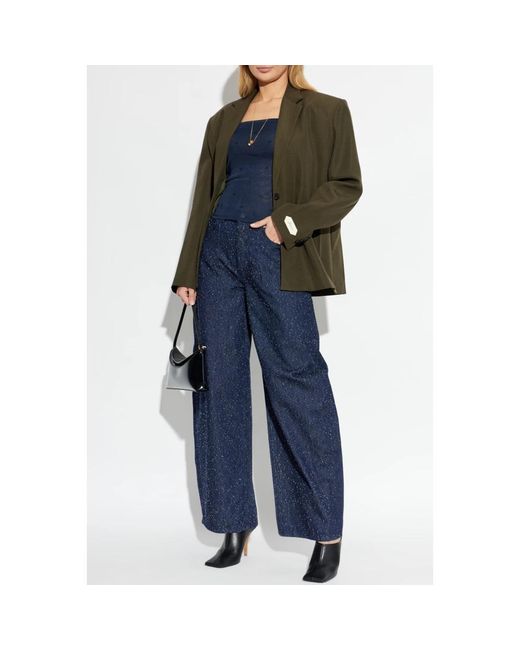 Jacquemus Jassen ,Groen ,Katoen Double Vent Blazer in het Green
