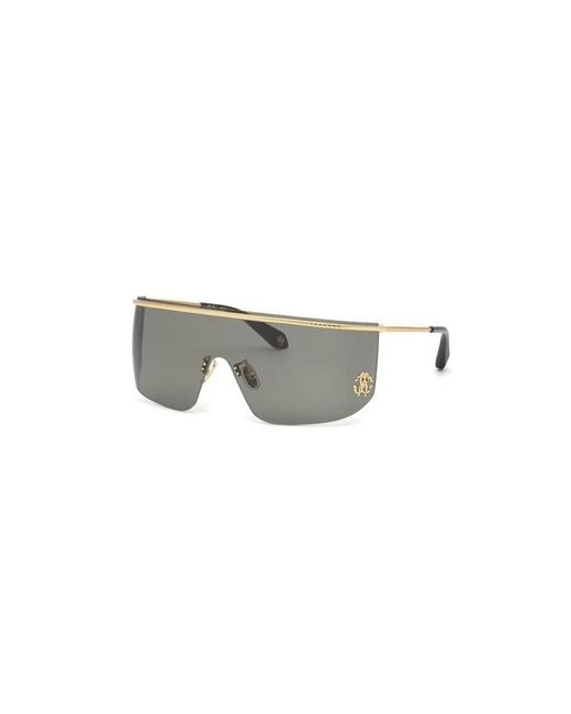 Roberto Cavalli Gray Metal Sunglasses